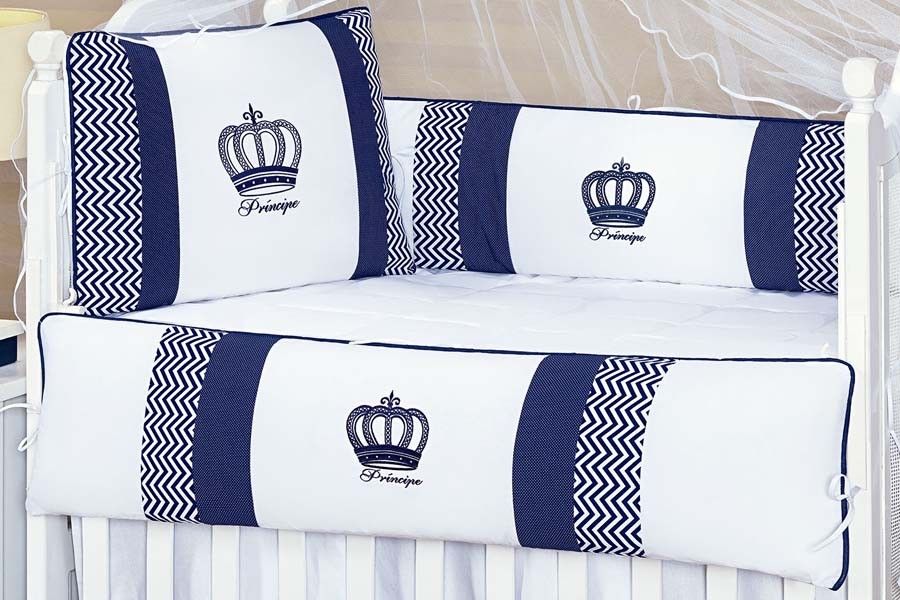 kit berço príncipe azul marinho