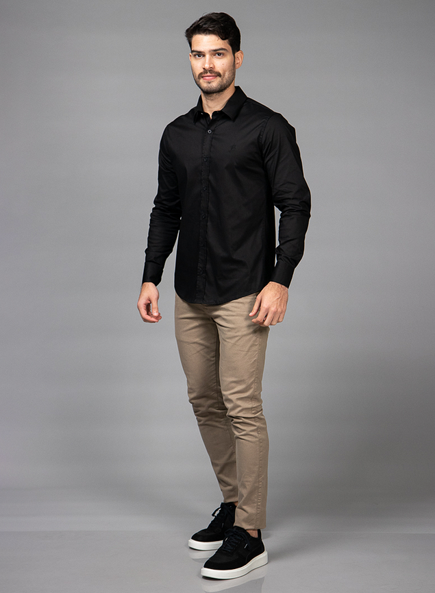 camisa social masculina casual