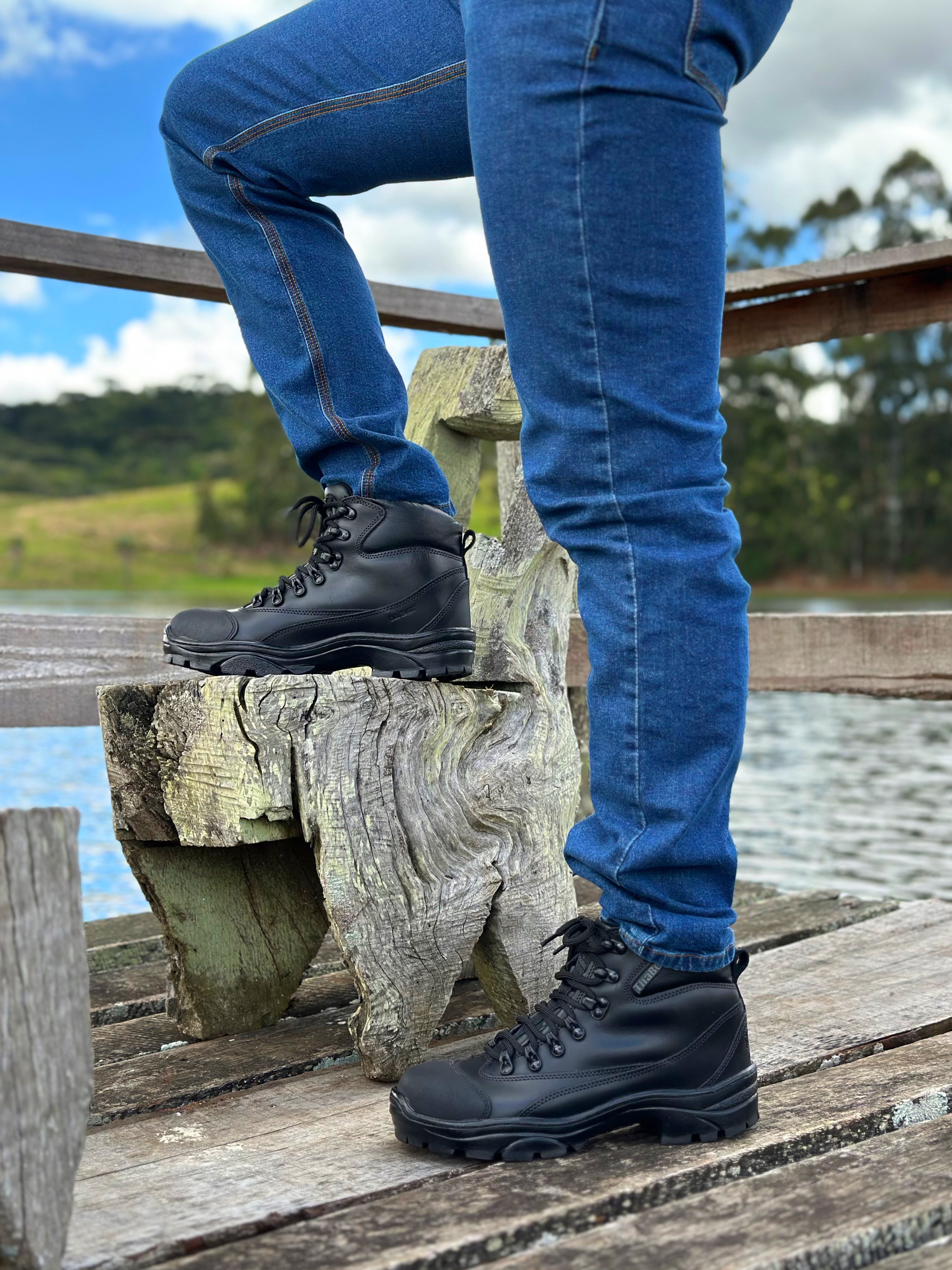 combinação calça e bota masculina
