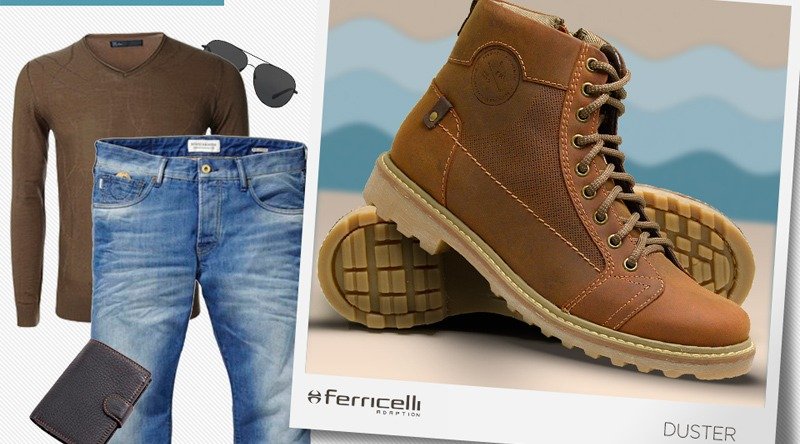 bota de camurça masculina