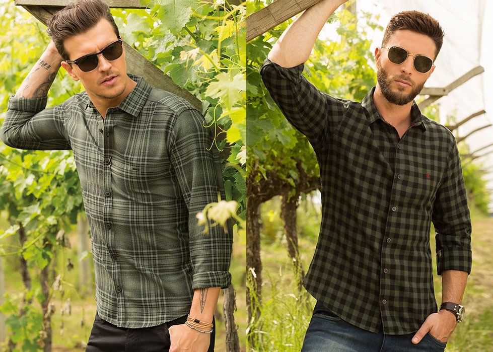 camisa xadrez masculina streetwear