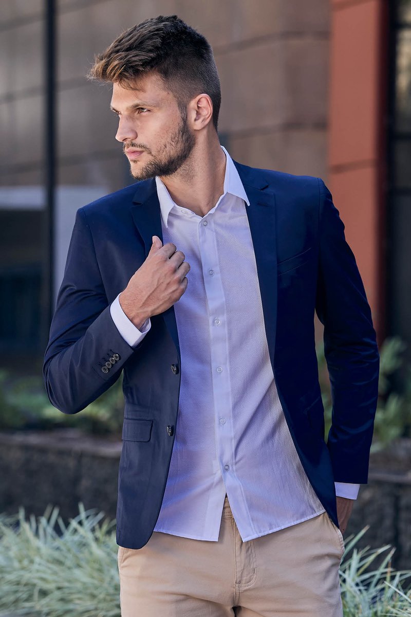 blazer azul claro casual