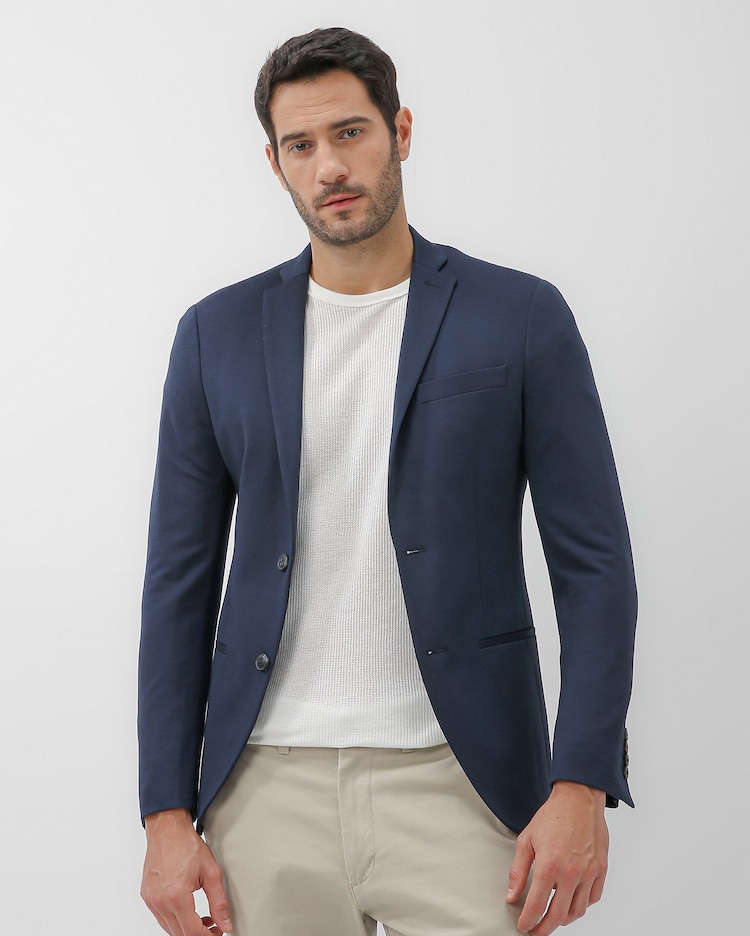 looks com blazer azul feminino