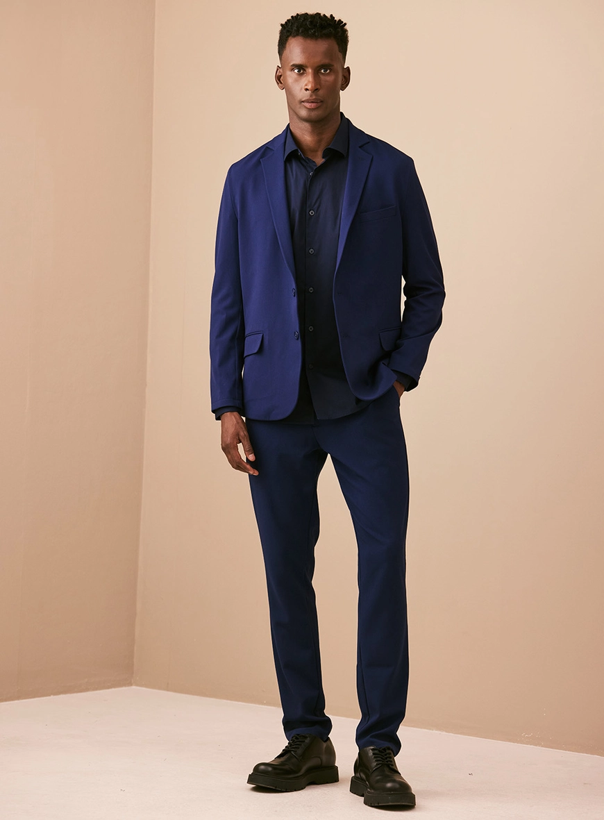 blazer azul royal look