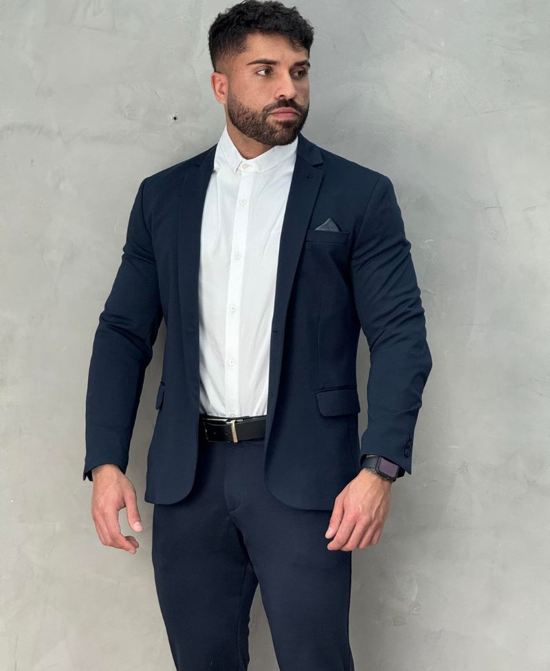 conjunto blazer azul