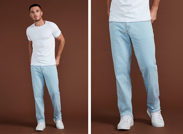 calça branca masculina reta