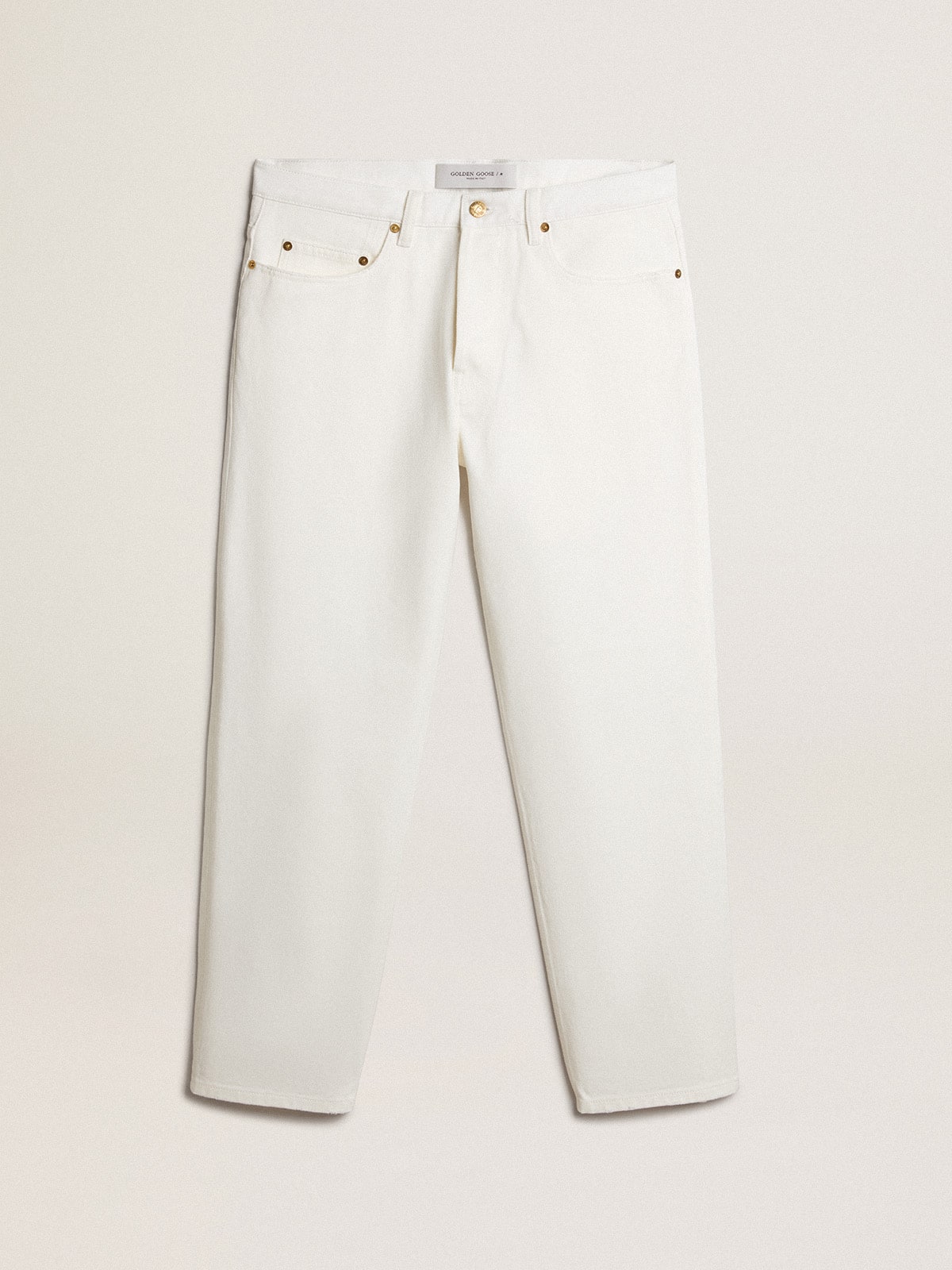 calça branca masculina reta