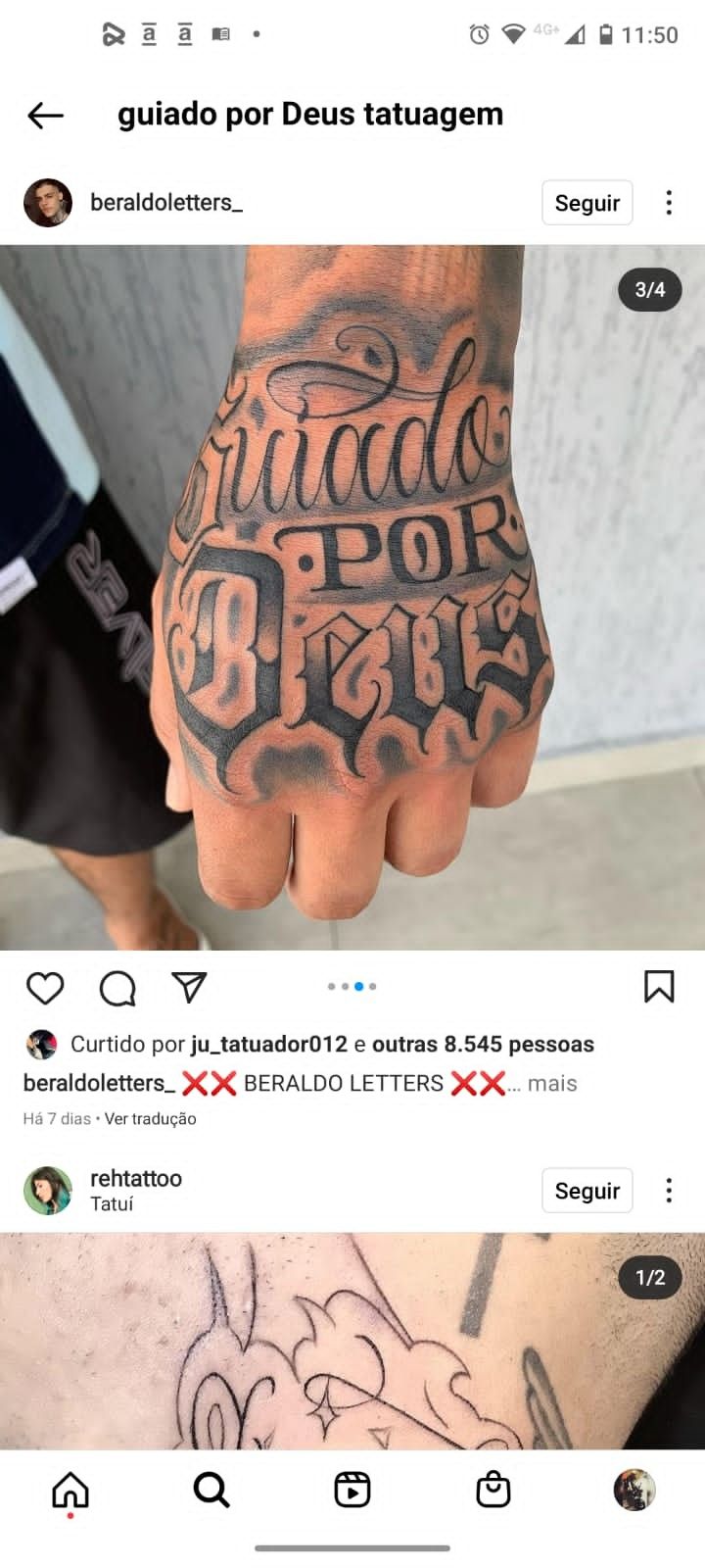 tatuagem mão masculina deus