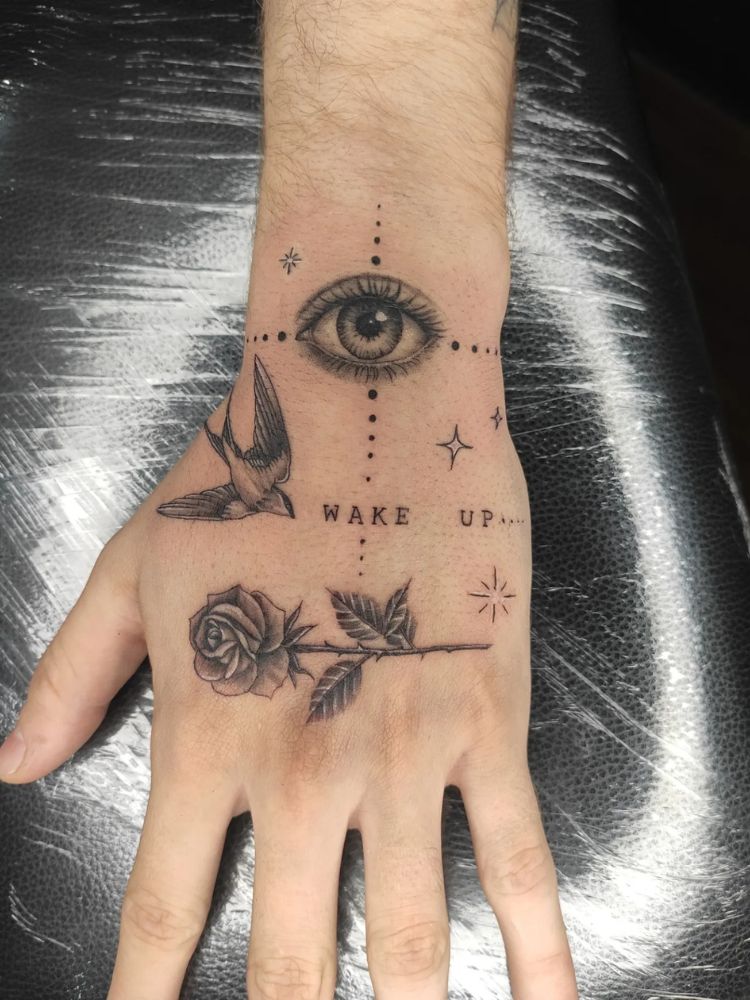 tatuagem chicano mão deus