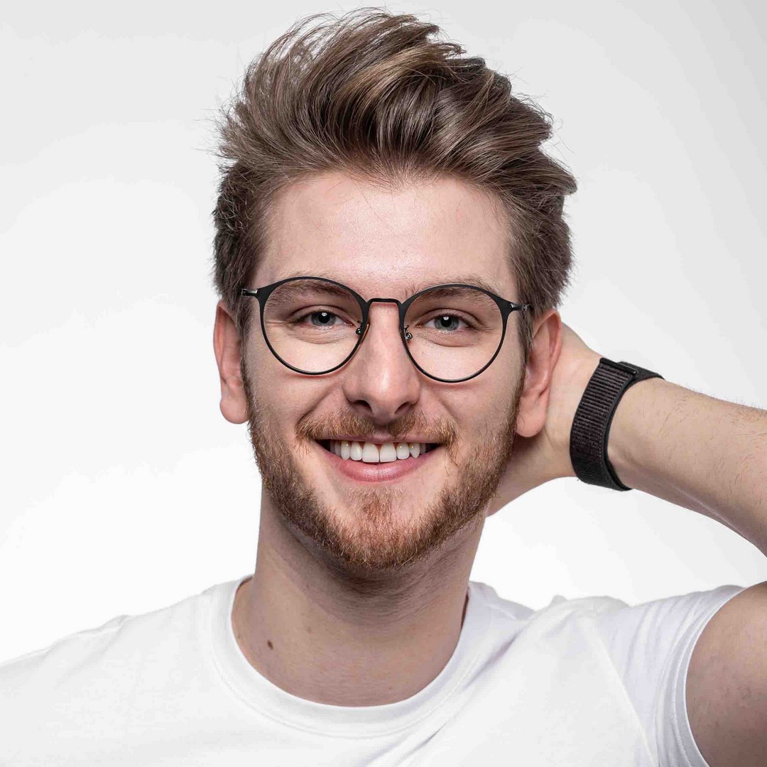 óculos masculinos modernos para rosto redondo