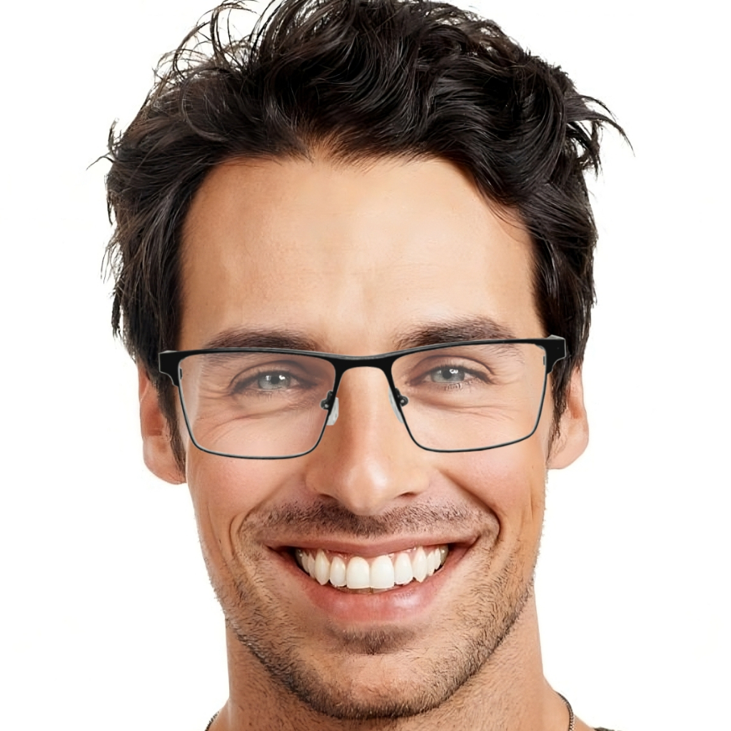 armação óculos masculino retrô futurista
