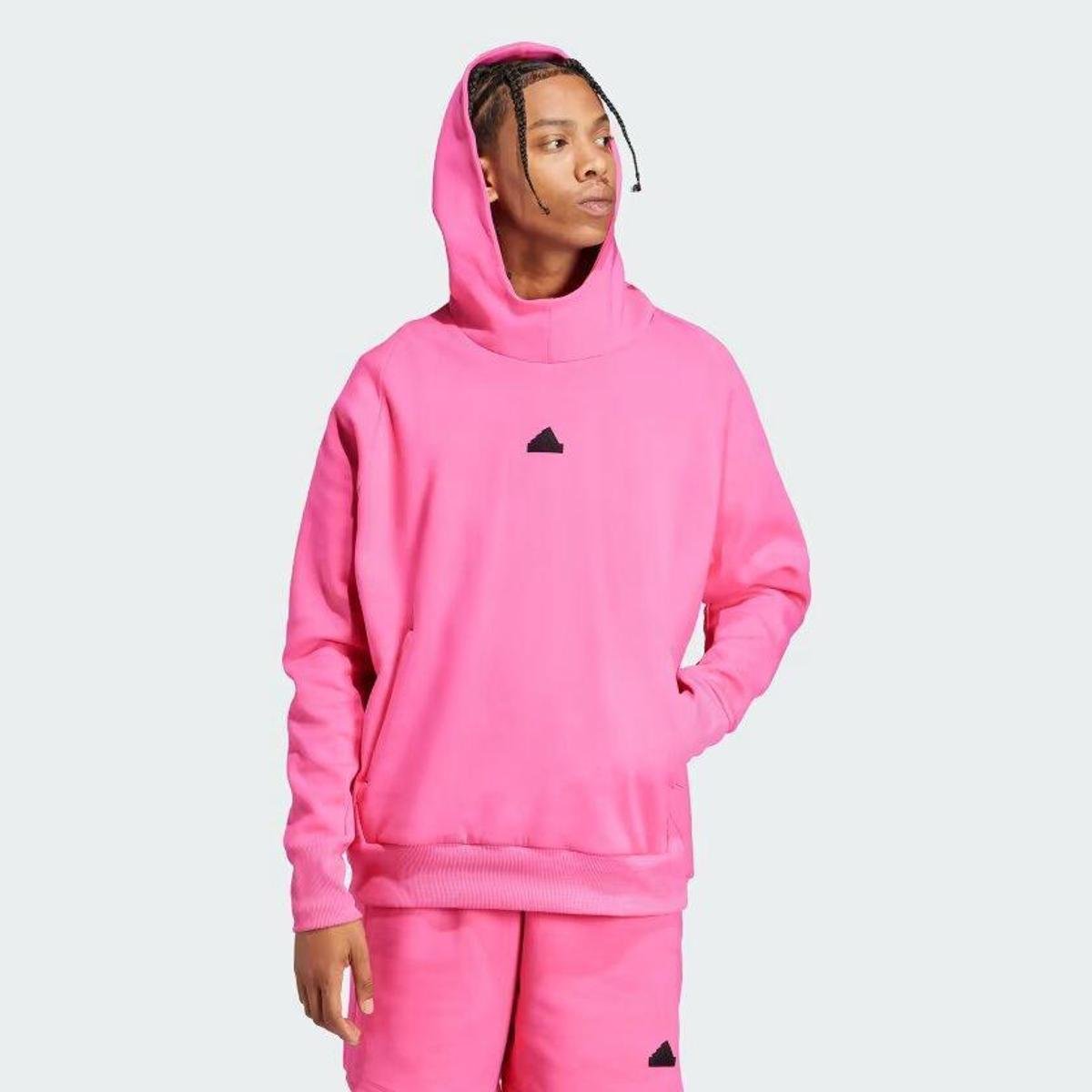 moletom adidas rosa claro masculino