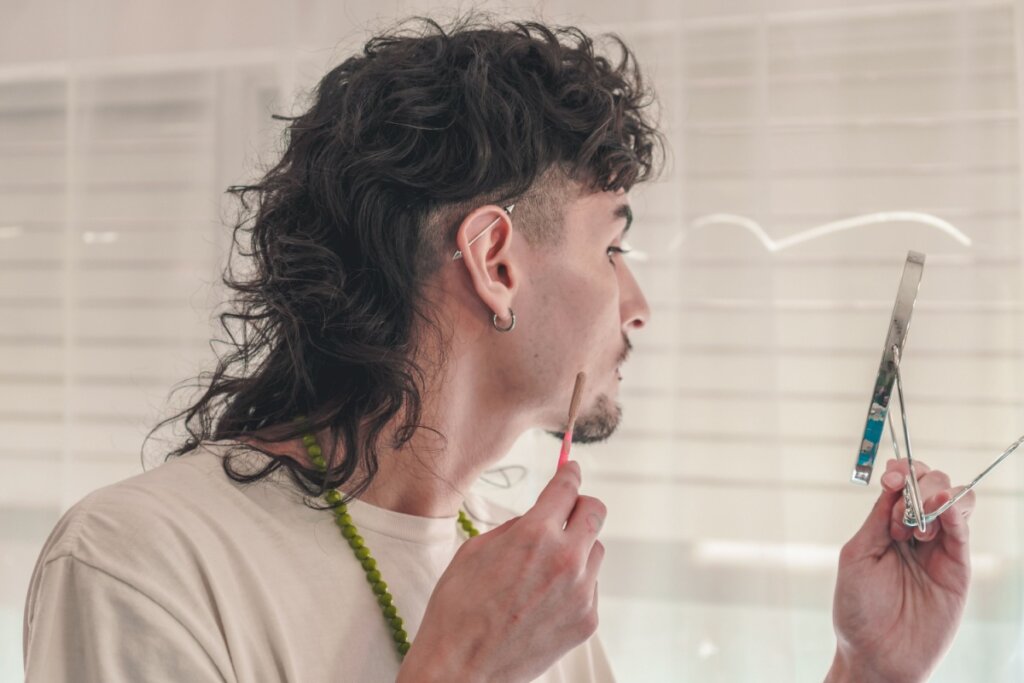 mullet desfiado masculino
