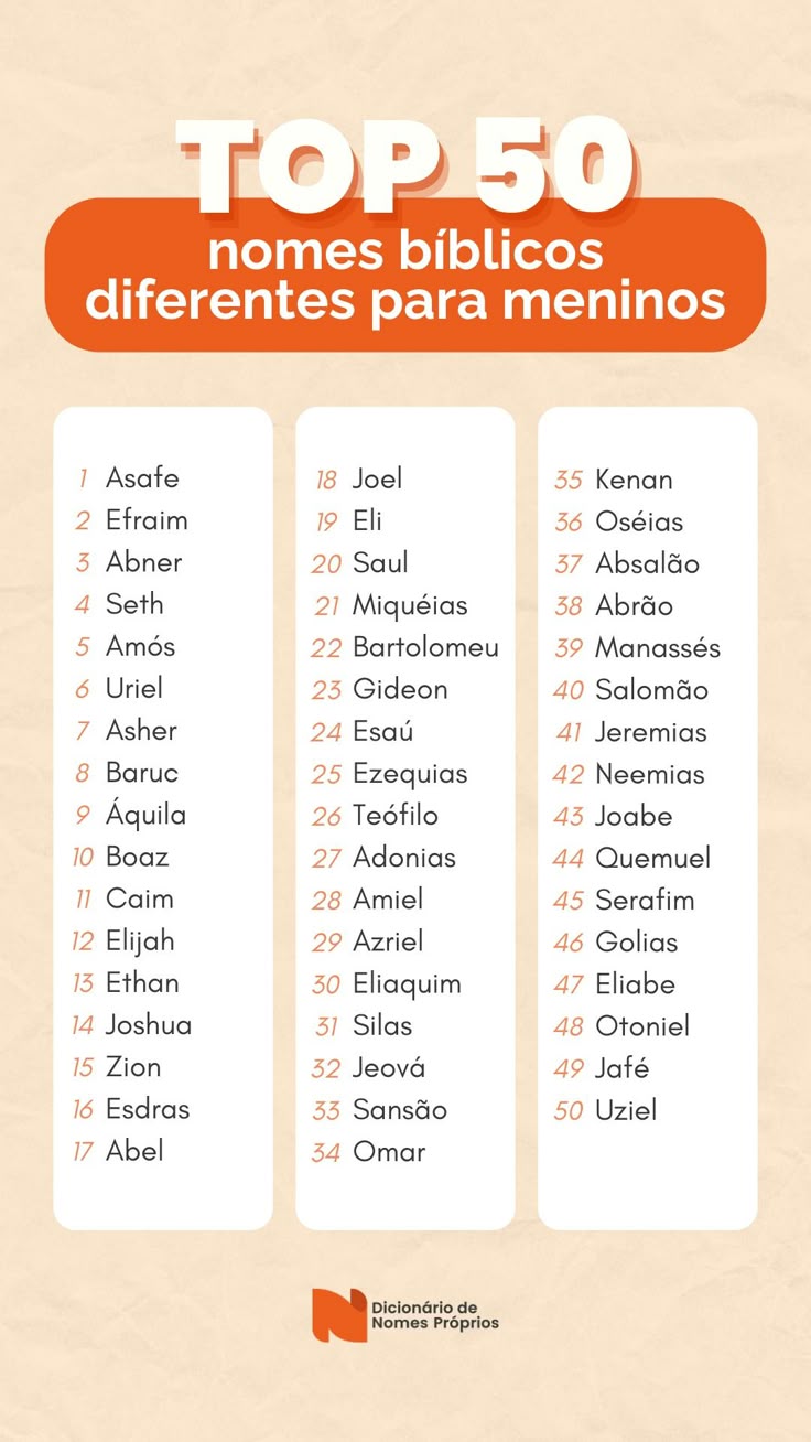 nomes bíblicos para bebês