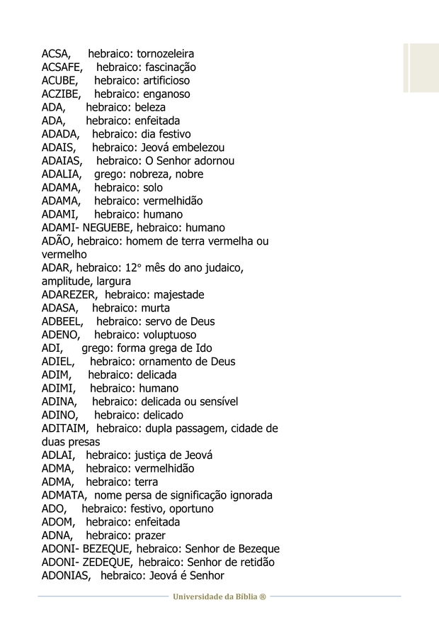 nomes bíblicos populares