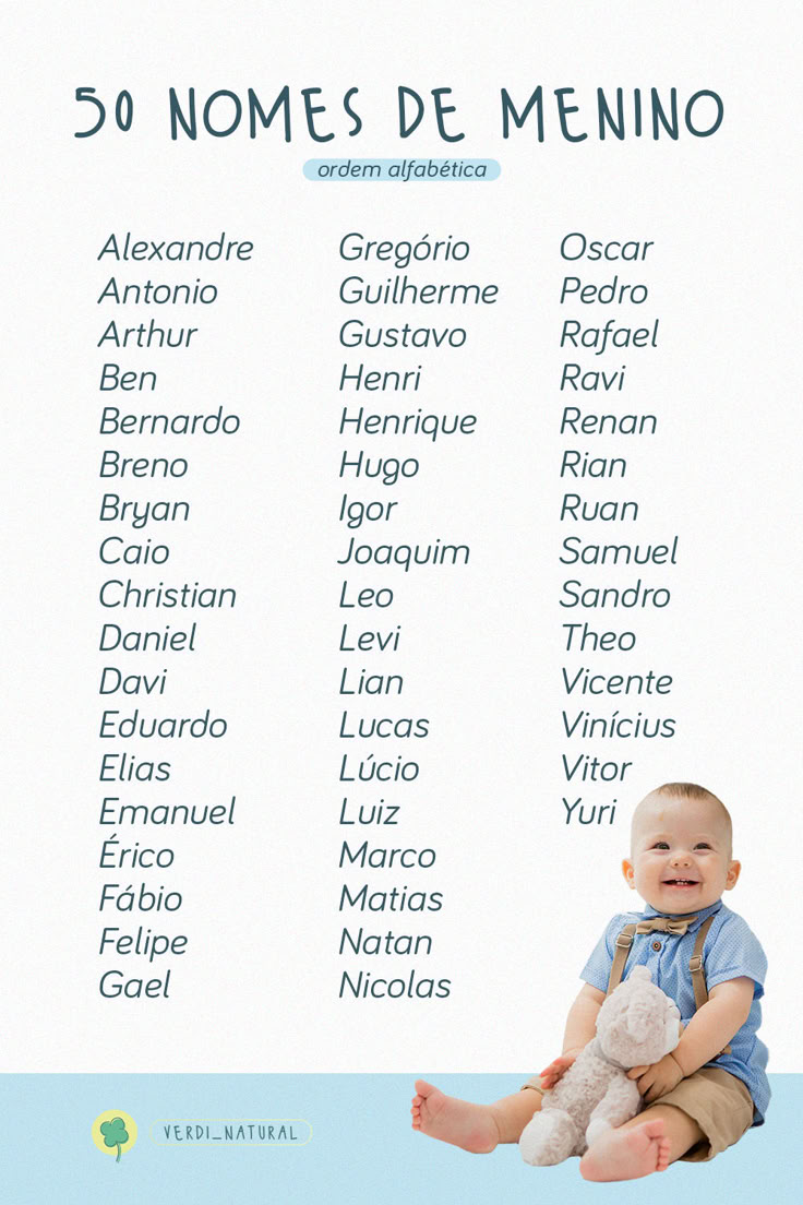 nomes curtos masculinos com a