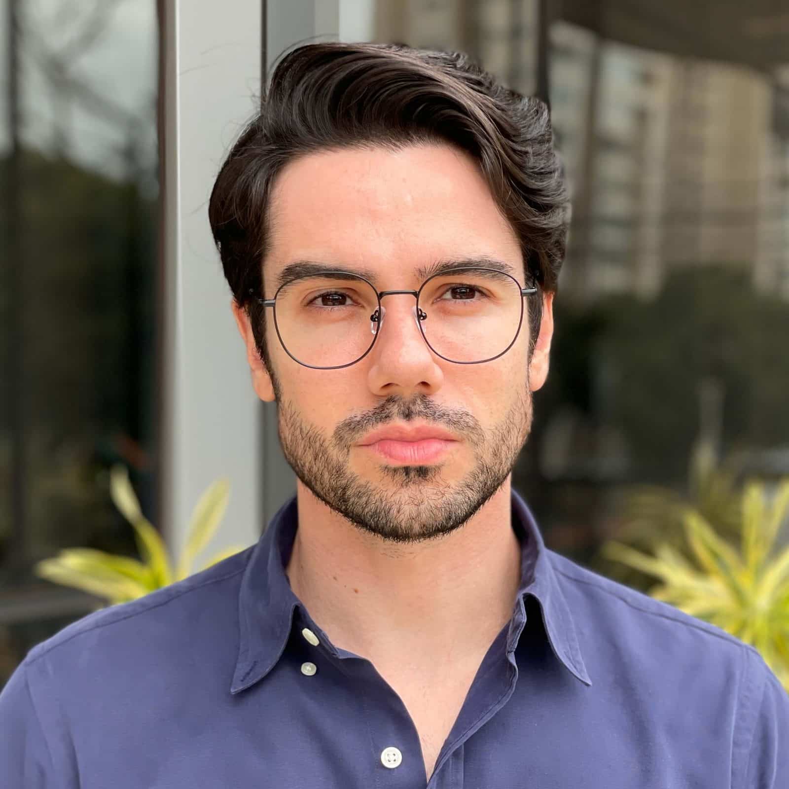 armação de óculos masculina P