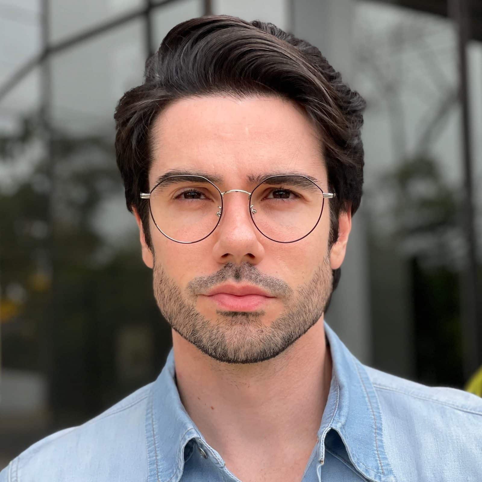 oculos de sol masculino rosto triangular
