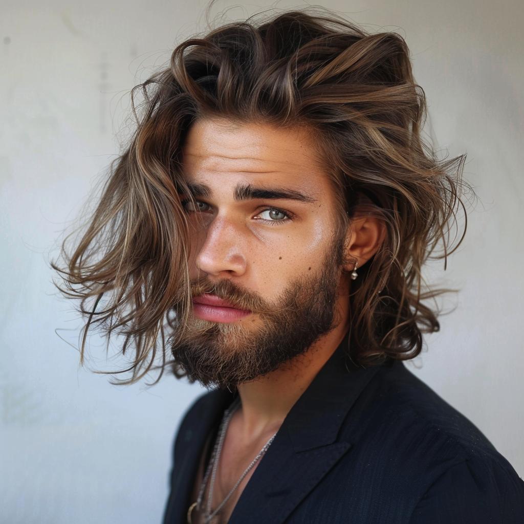 cabelo masculino comprido estilos