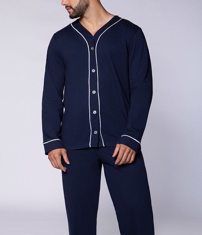 pijama masculino plus size manga longa