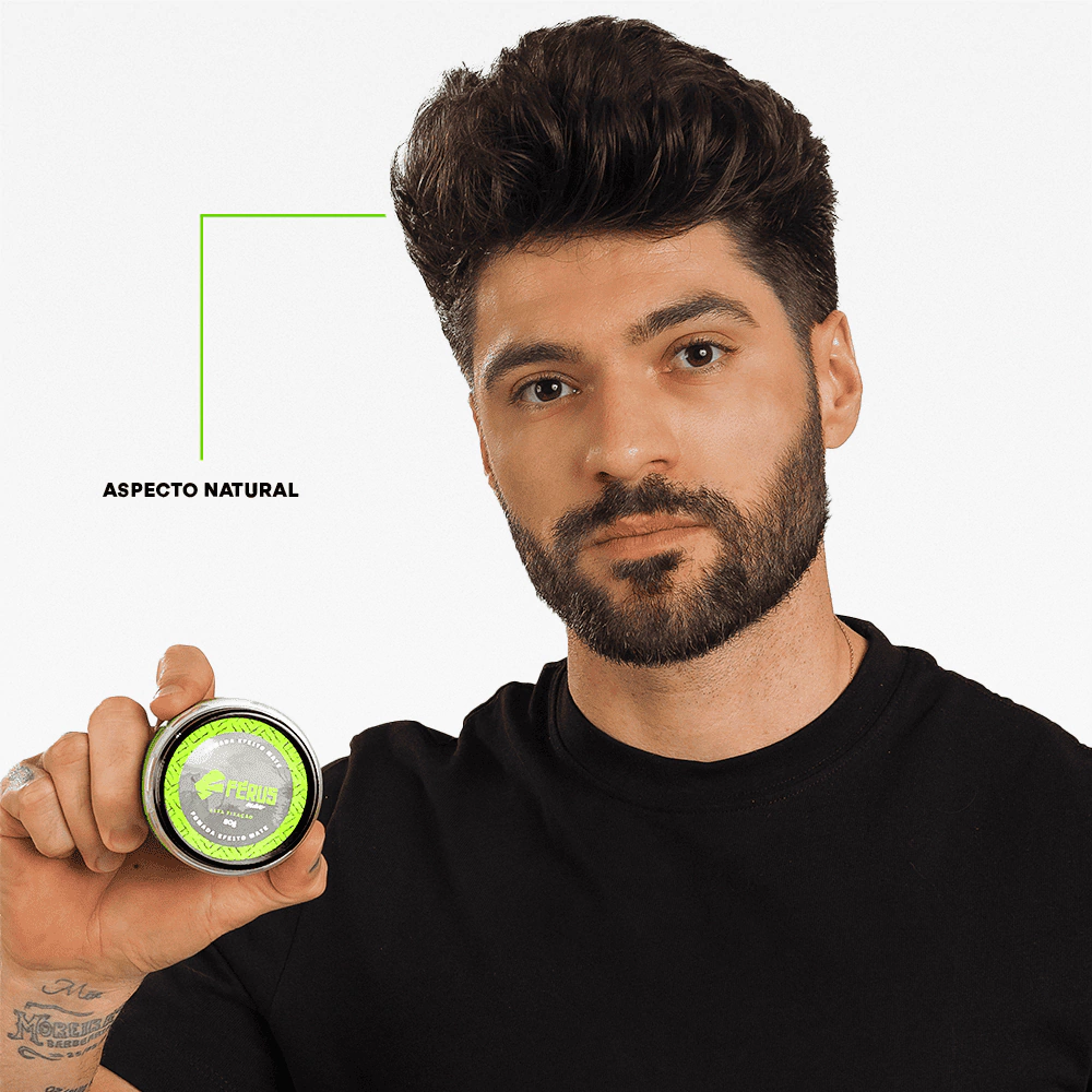 pomada efeito brilho masculino