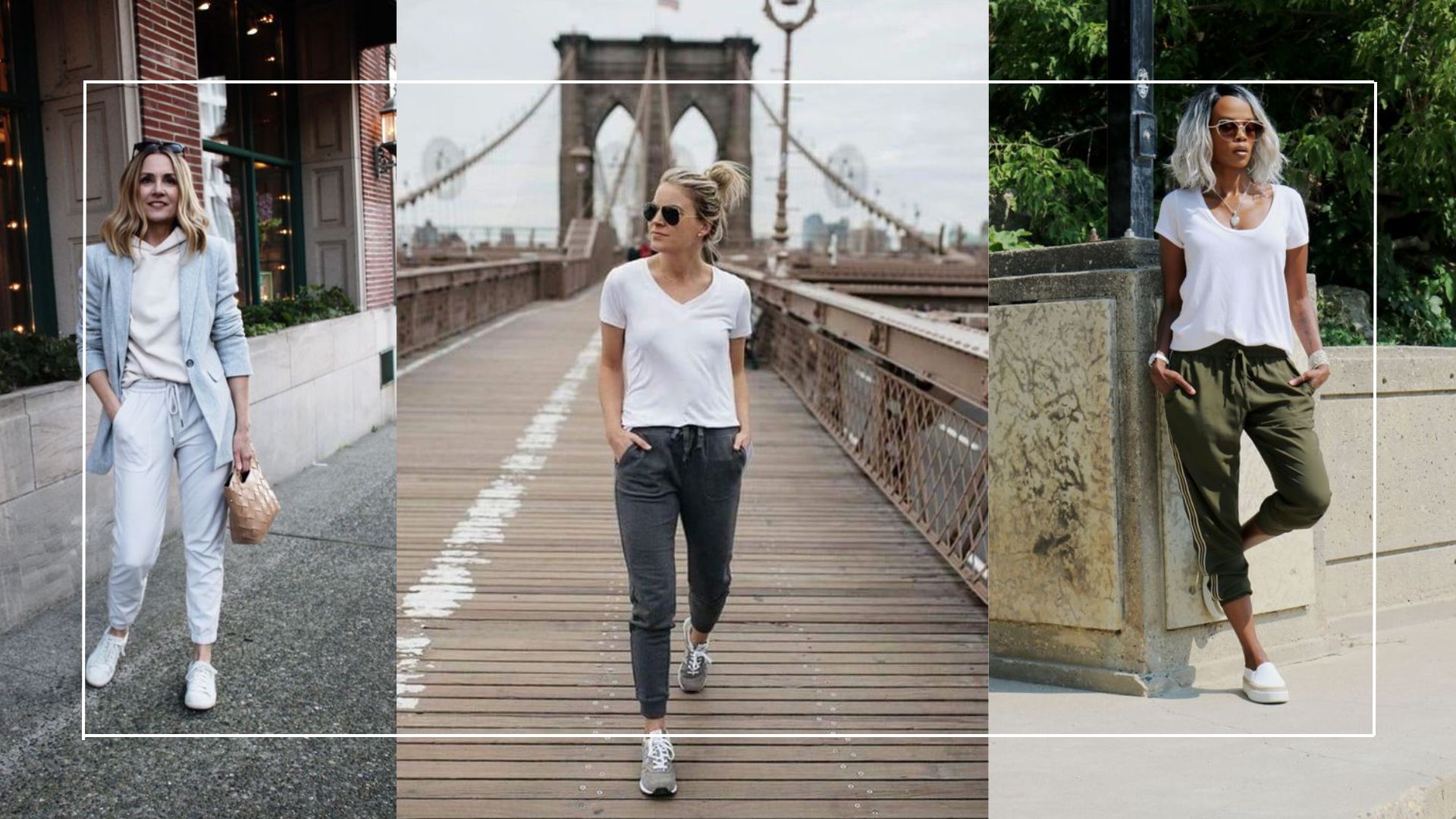 looks com calça jogger e tênis