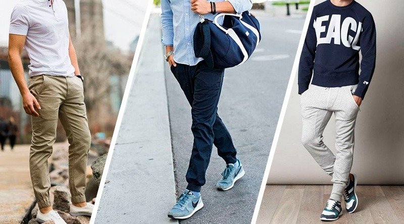 tênis esportivo com calça jogger