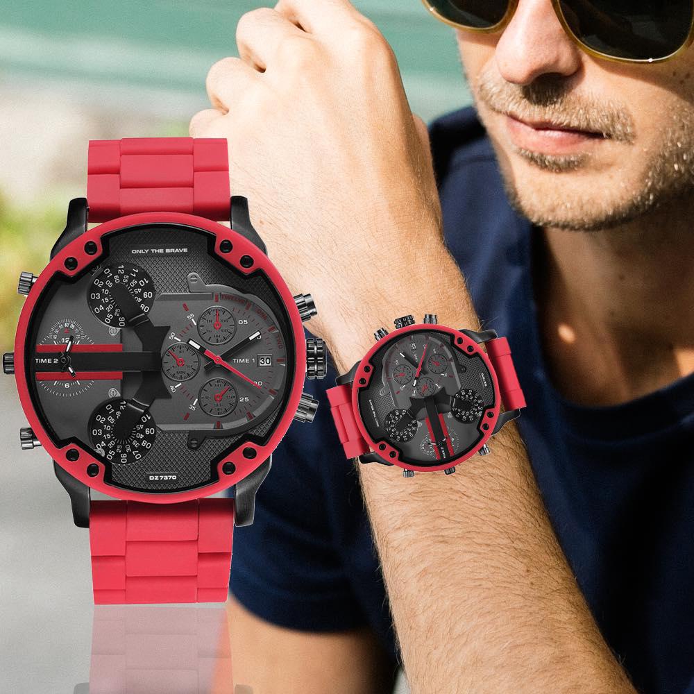 relógio masculino vermelho esportivo