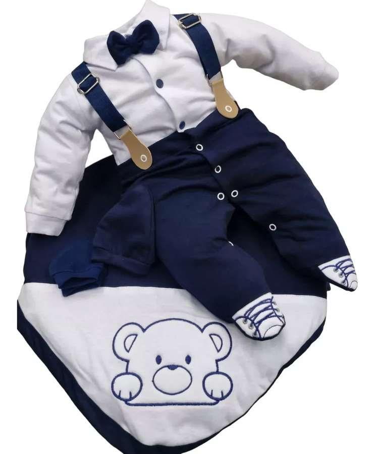 conjunto saida maternidade bebe masculino