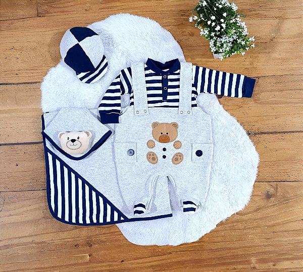 conjunto saida maternidade bebe masculino