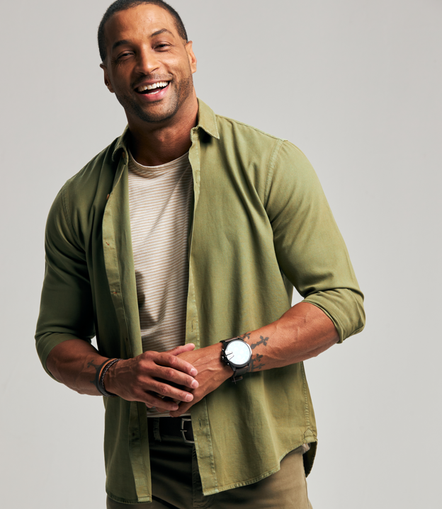 verde oliva masculino moda