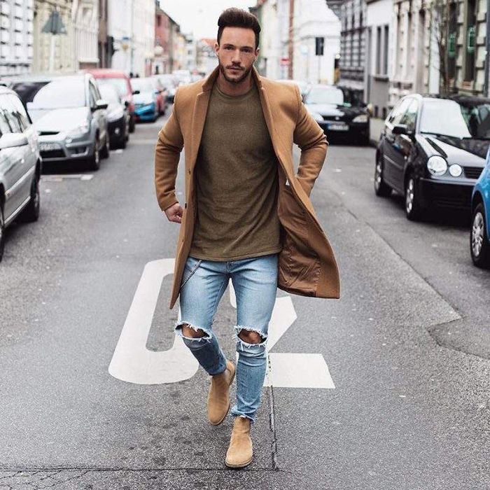 calça chino masculina tons terrosos
