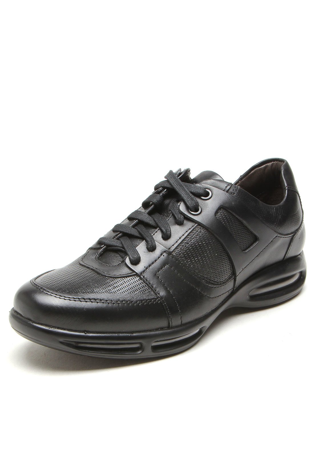 democrata air comfort couro masculino