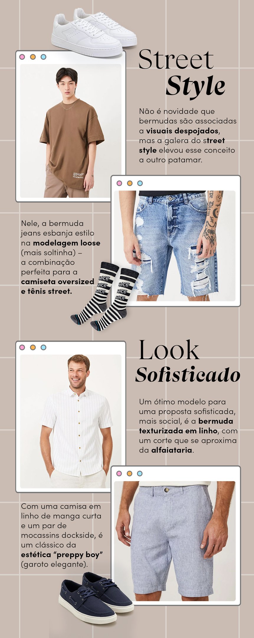 como usar bermuda masculina com sapato