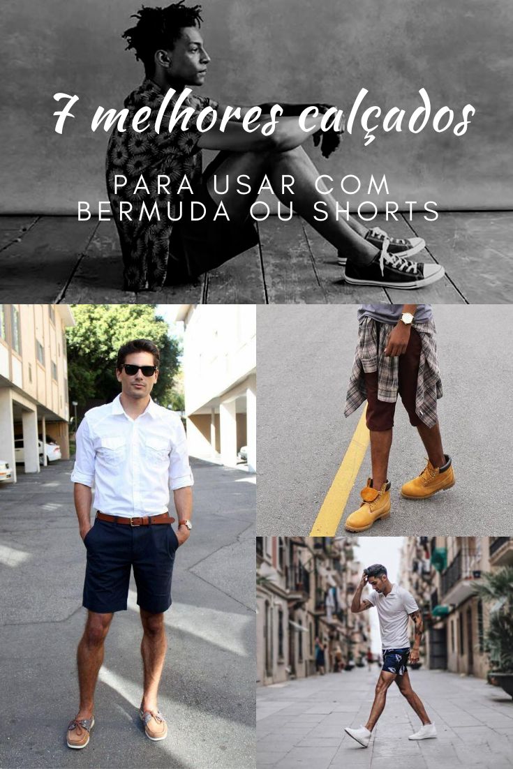 tendências calçados masculinos 2026 bermuda