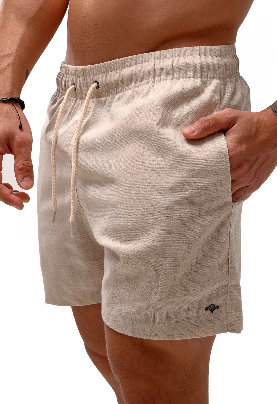 Bermuda de linho masculina