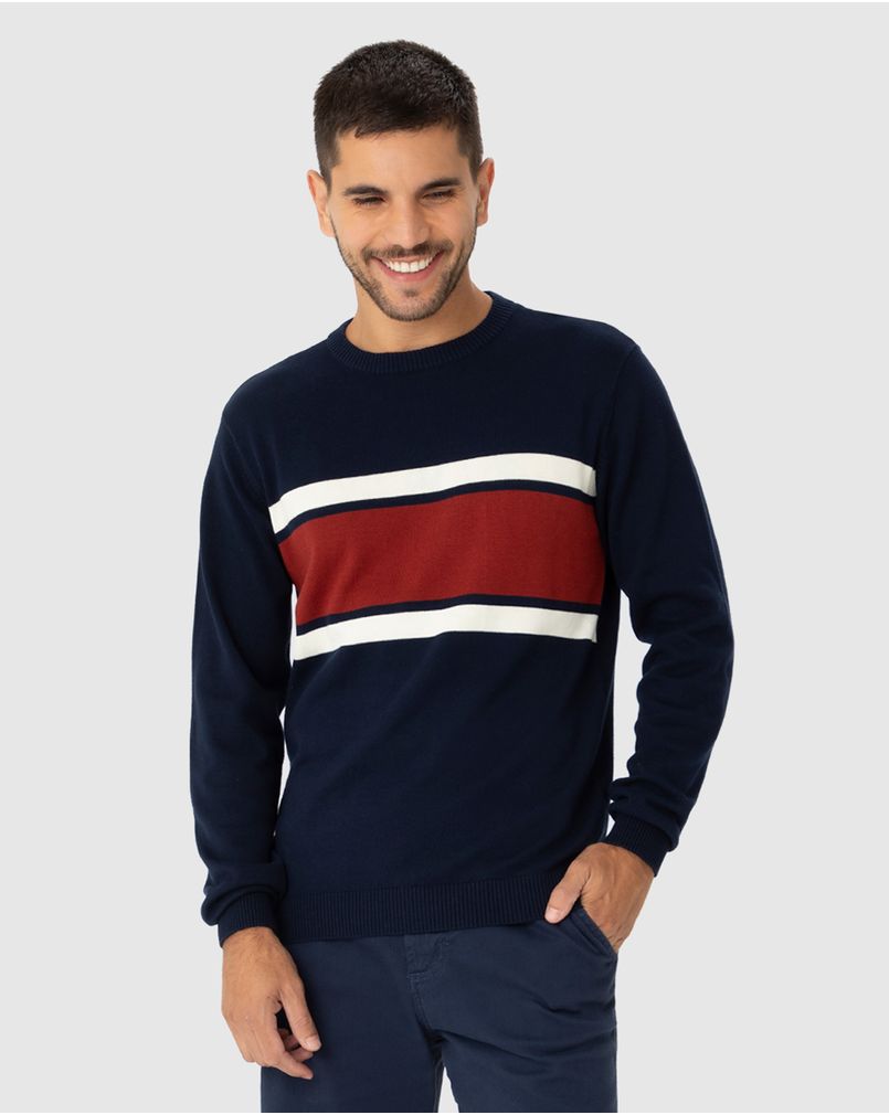 pulôver masculino estampado