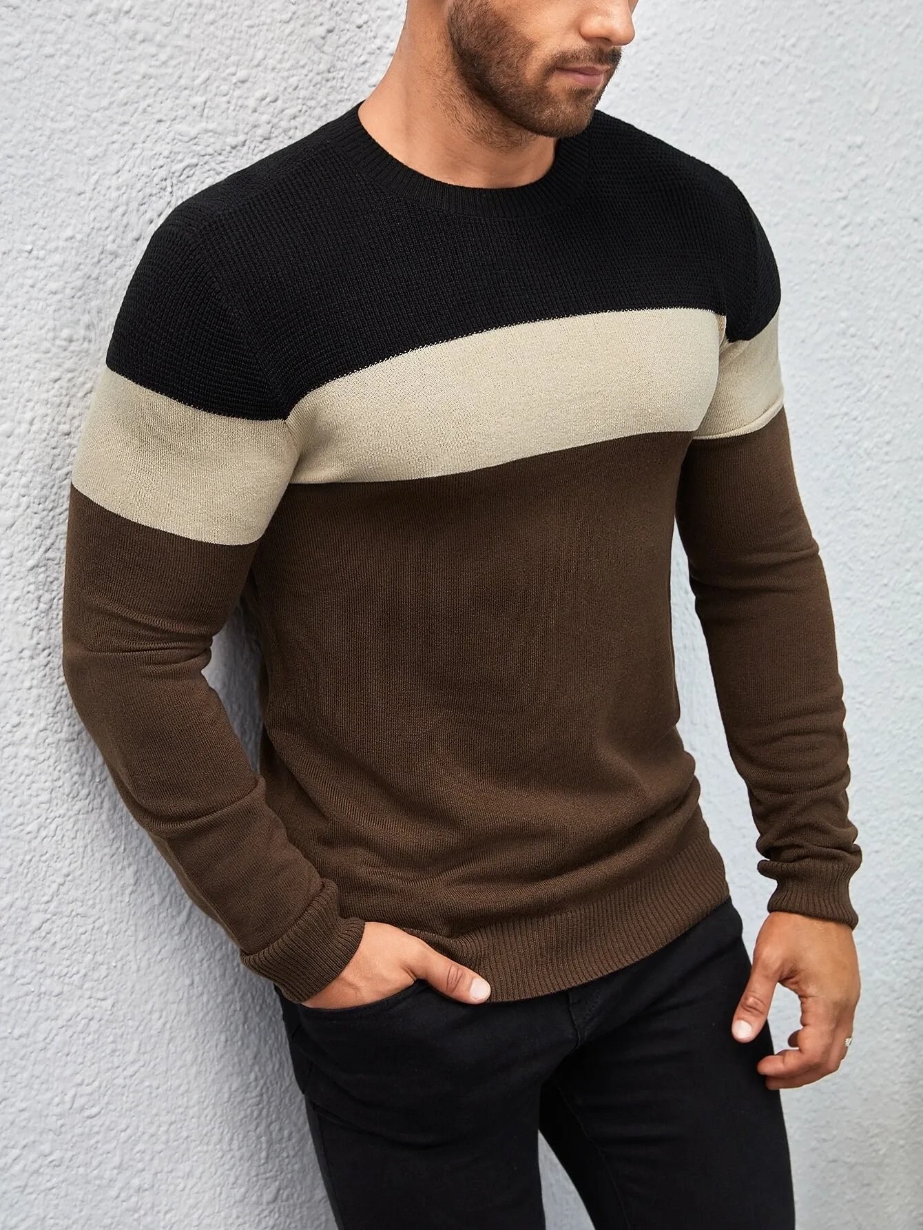 pulôver masculino estampado