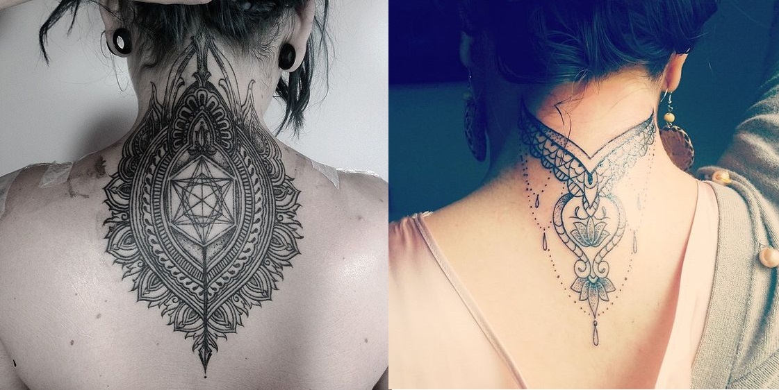 tatuagem discreta nuca
