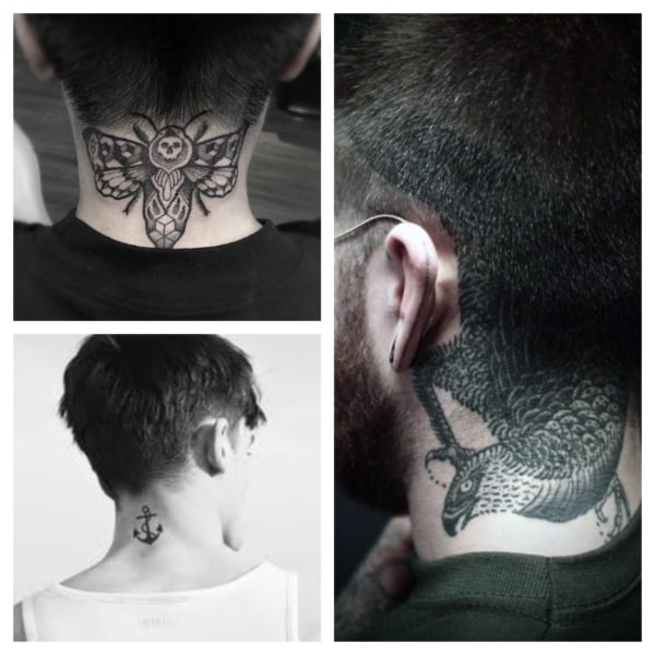 tatuagem pequena nuca