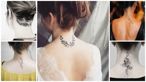 tatuagem escrita nuca