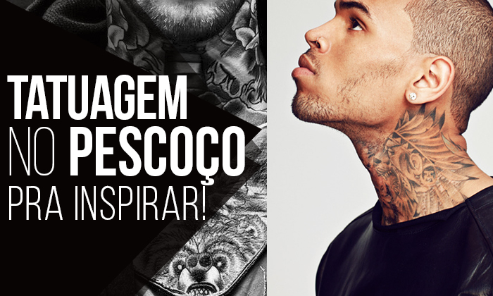 tatuagem pescoço atrás da orelha
