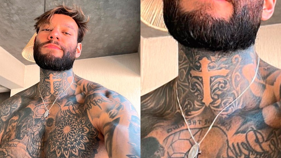 tatuagem pescoço nuca