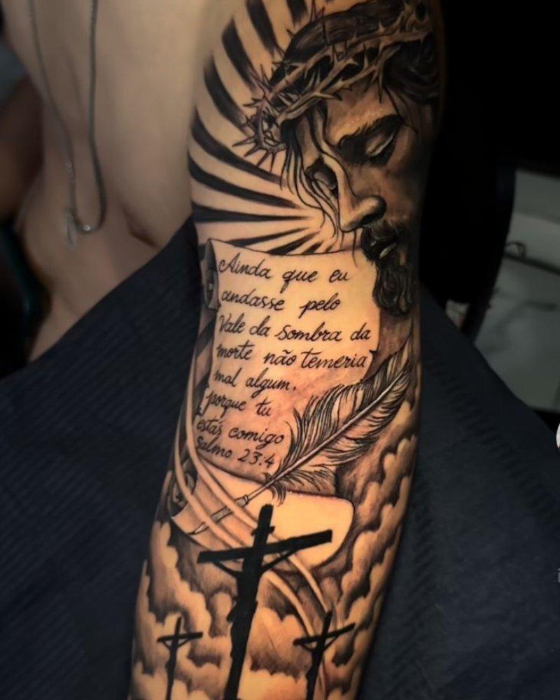 tatuagem masculina minimalista braço