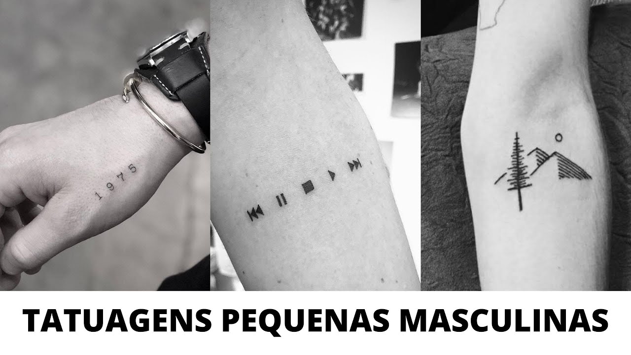 tatuagem braço masculino minimalista