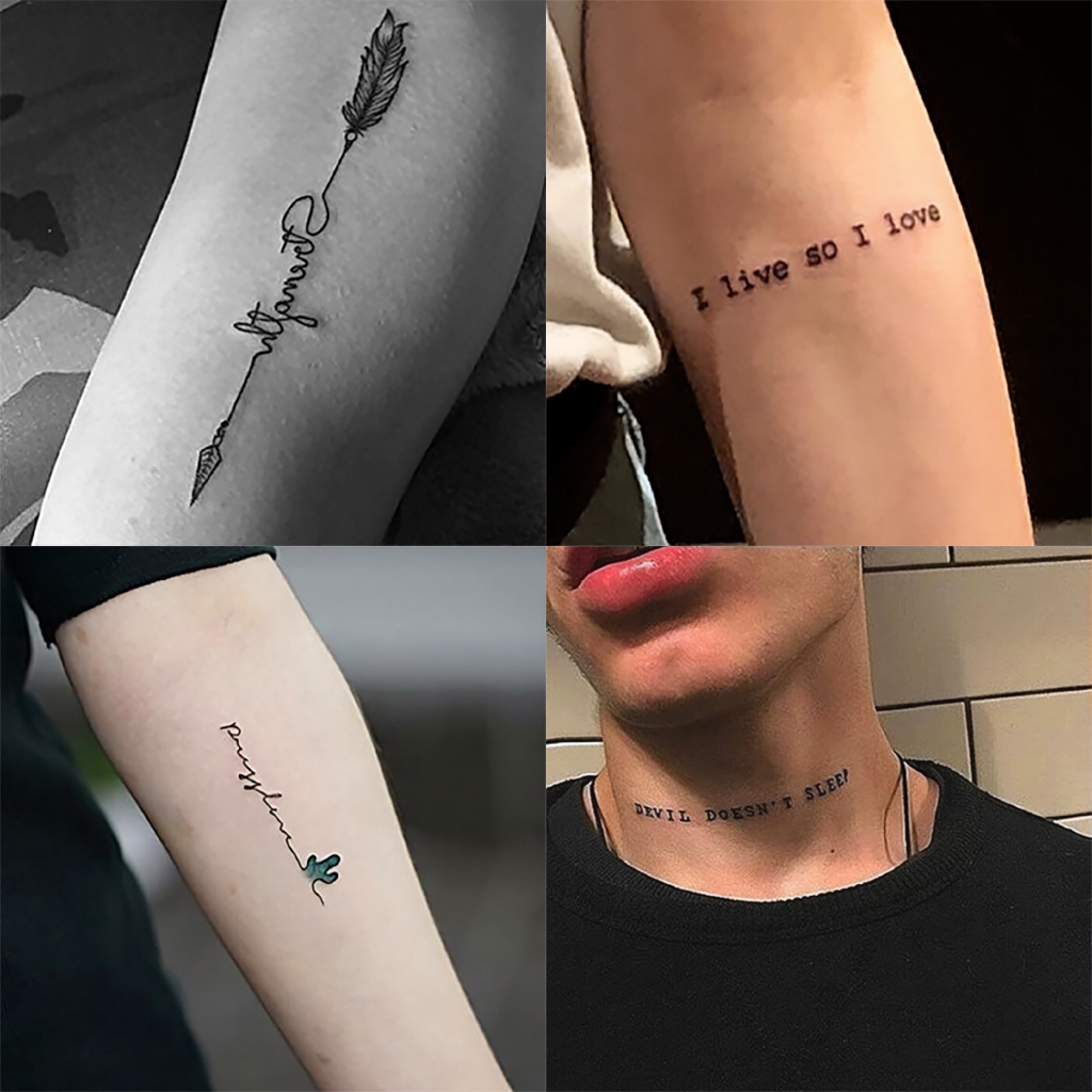 tatuagem de natureza masculina minimalista