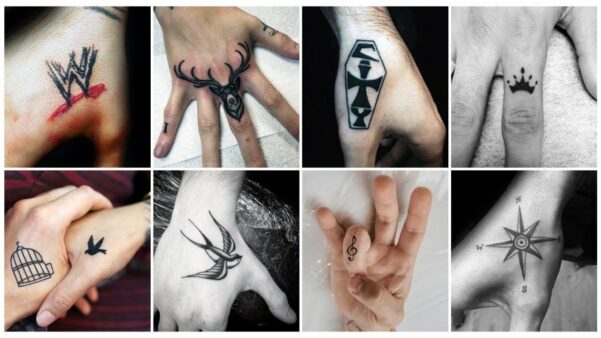 tatuagem discreta mão masculina