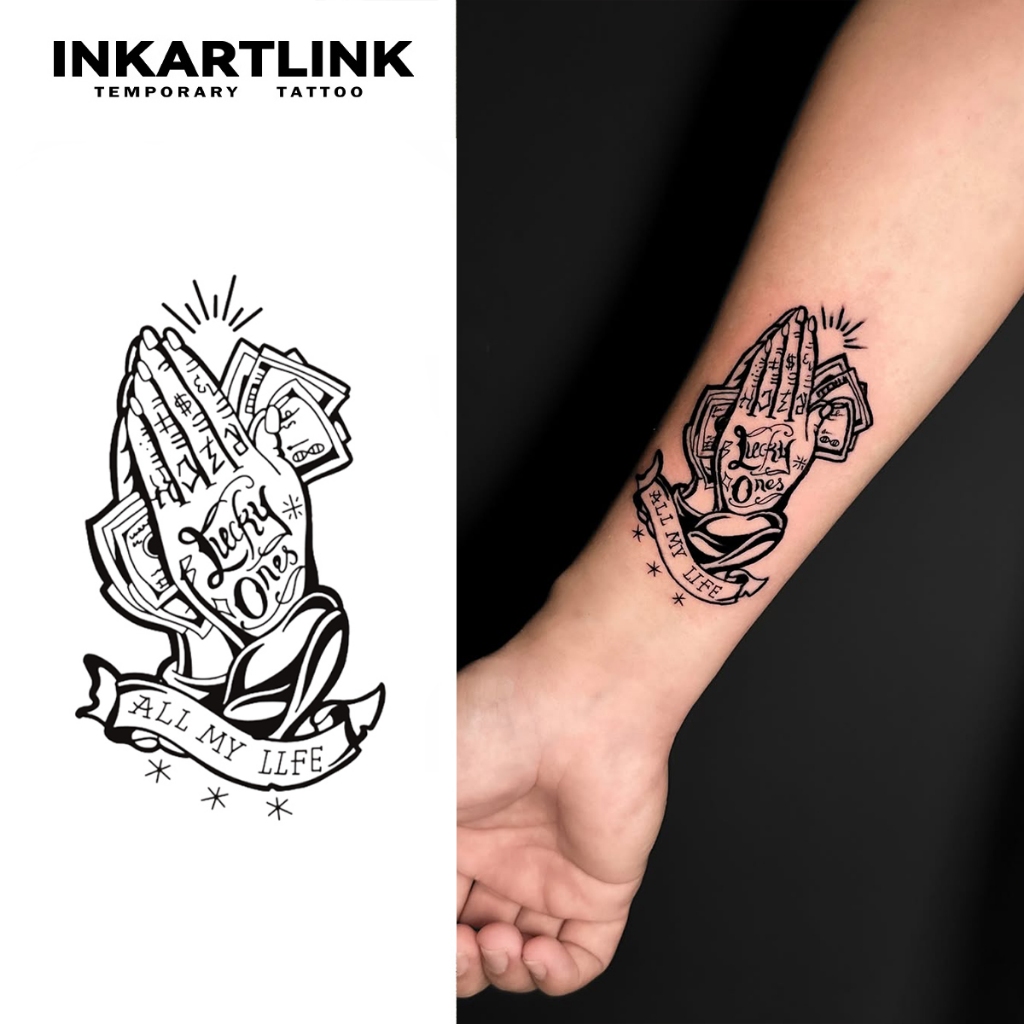 tatuagem rosa pequena mão homem
