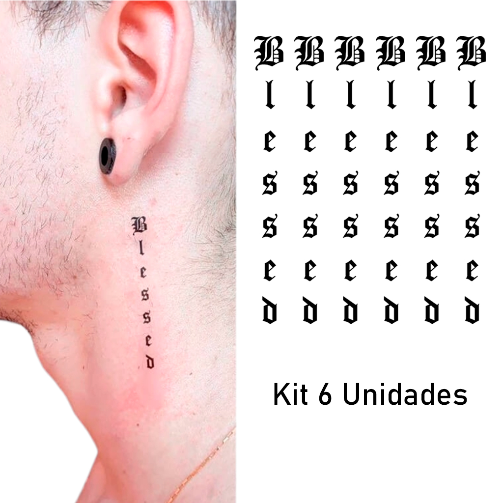 tatuagem lateral pescoço