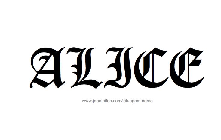 tatuagem nome alice homem